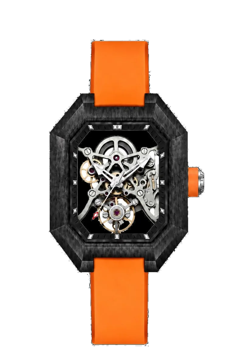 Project 2 on the orange fluororubber strap